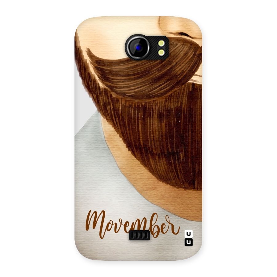 Movember Moustache Back Case for Micromax Canvas 2 A110