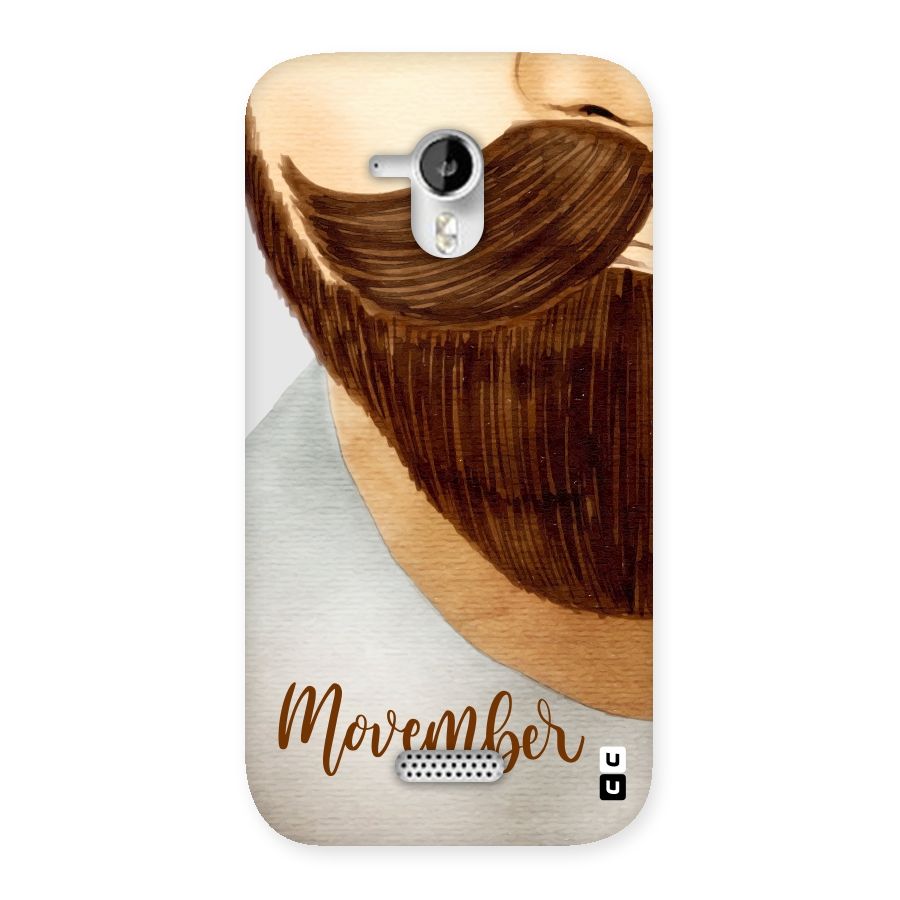 Movember Moustache Back Case for Micromax Canvas HD A116