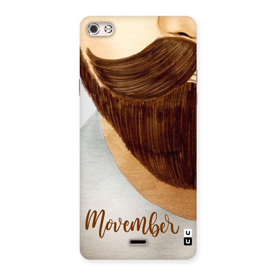 Movember Moustache Back Case for Micromax Canvas Silver 5