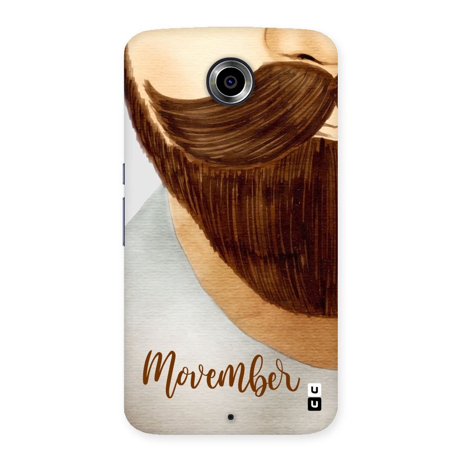 Movember Moustache Back Case for Nexsus 6