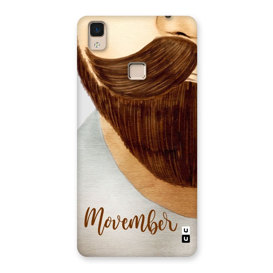 Movember Moustache Back Case for V3 Max