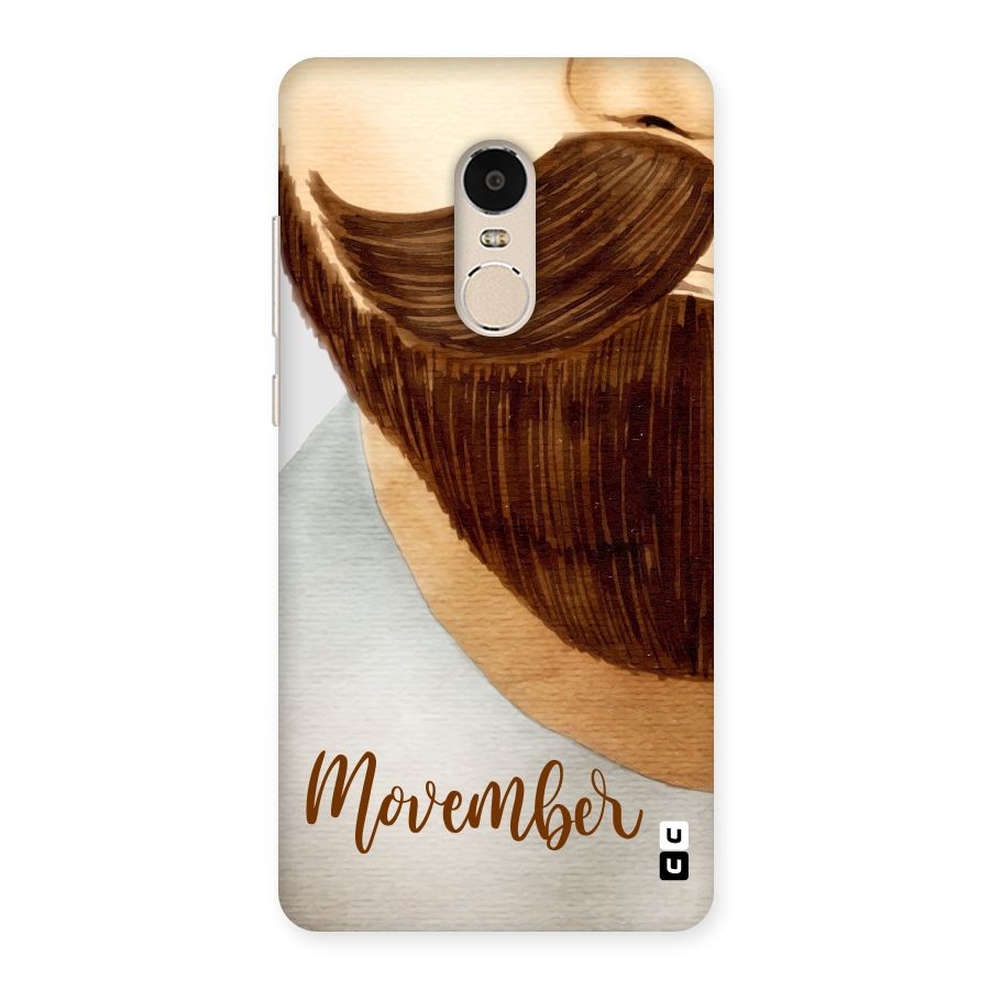 Movember Moustache Back Case for Xiaomi Redmi Note 4