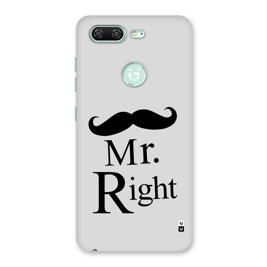 Mr. Right. Back Case for Gionee S10