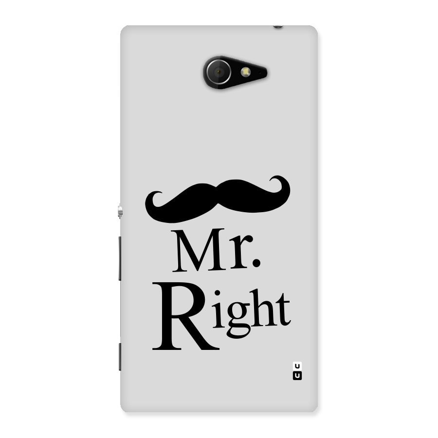 Mr. Right. Back Case for Sony Xperia M2