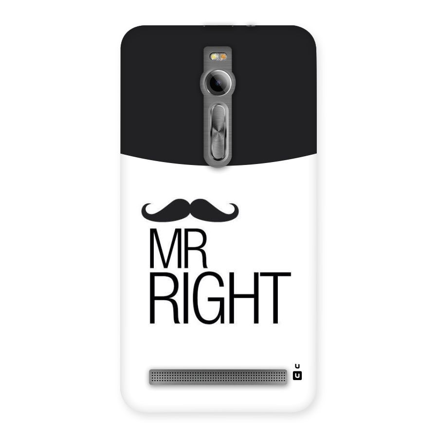Mr. Right Moustache Back Case for Asus Zenfone 2