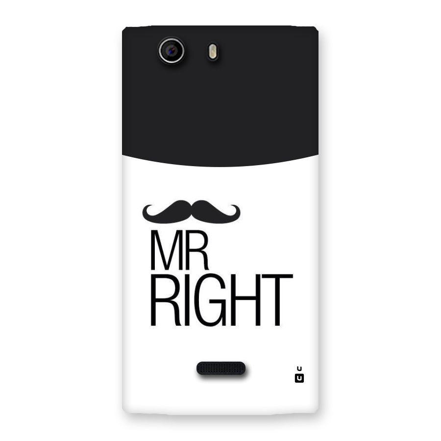 Mr. Right Moustache Back Case for Canvas Nitro 2 E311