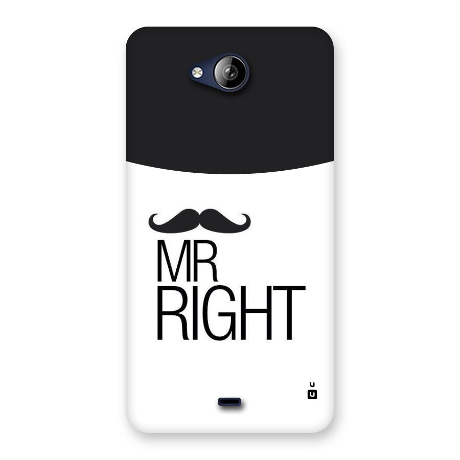 Mr. Right Moustache Back Case for Canvas Play Q355