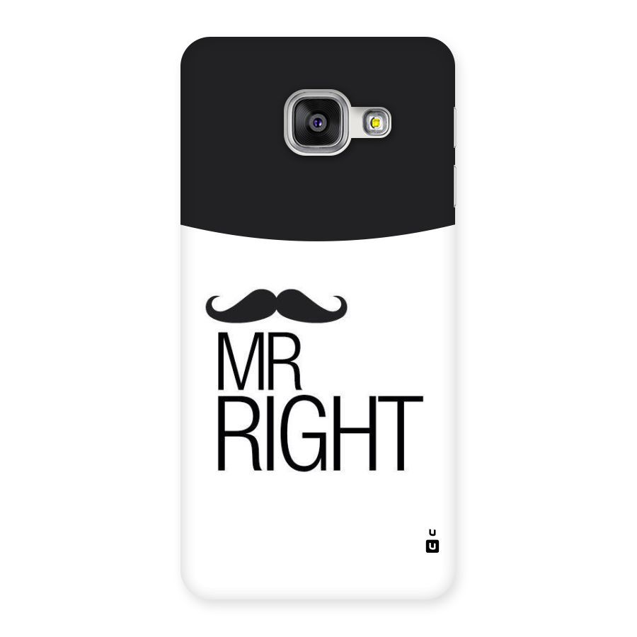 Mr. Right Moustache Back Case for Galaxy A3 2016
