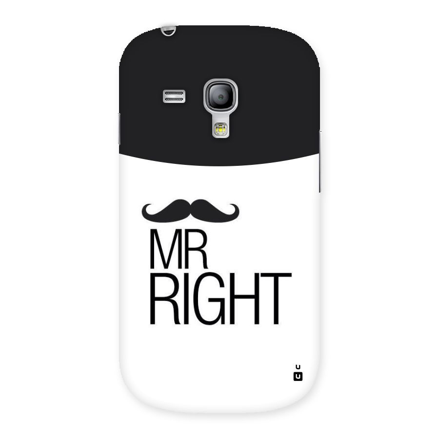 Mr. Right Moustache Back Case for Galaxy S3 Mini