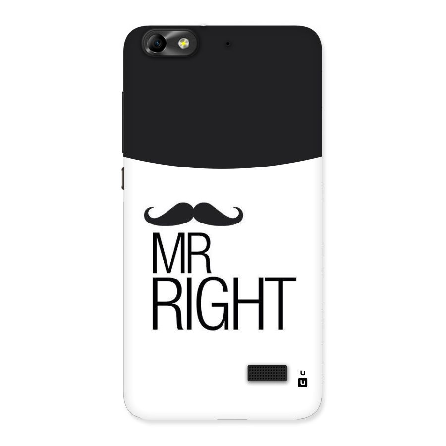 Mr. Right Moustache Back Case for Honor 4C