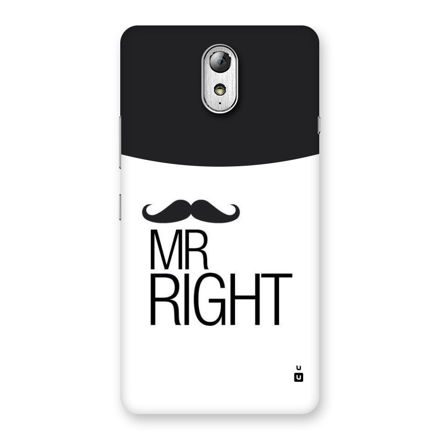 Mr. Right Moustache Back Case for Lenovo Vibe P1M