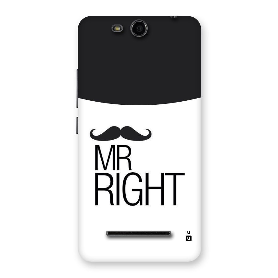 Mr. Right Moustache Back Case for Micromax Canvas Juice 3 Q392