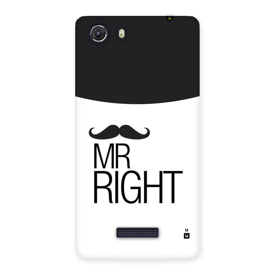 Mr. Right Moustache Back Case for Micromax Unite 3