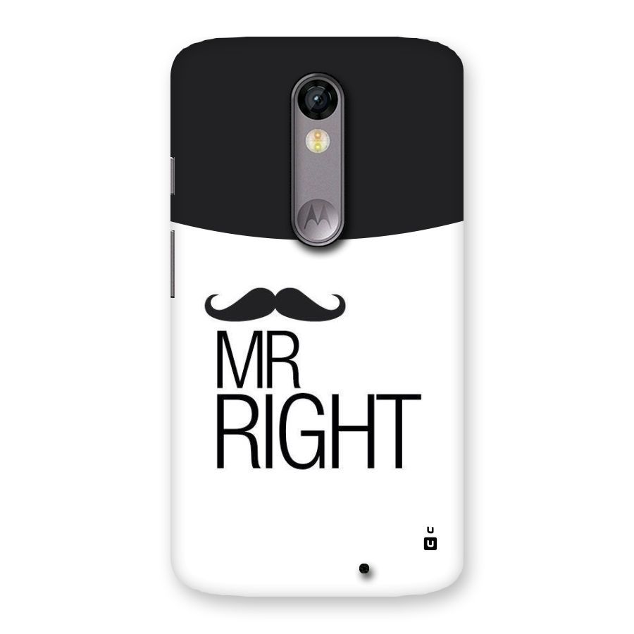 Mr. Right Moustache Back Case for Moto X Force