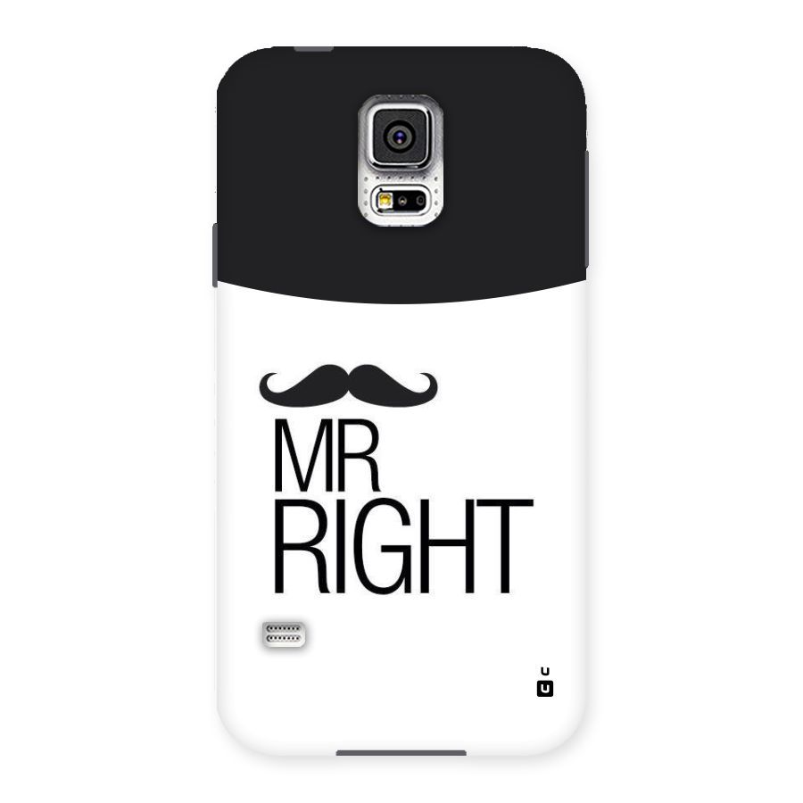 Mr. Right Moustache Back Case for Samsung Galaxy S5