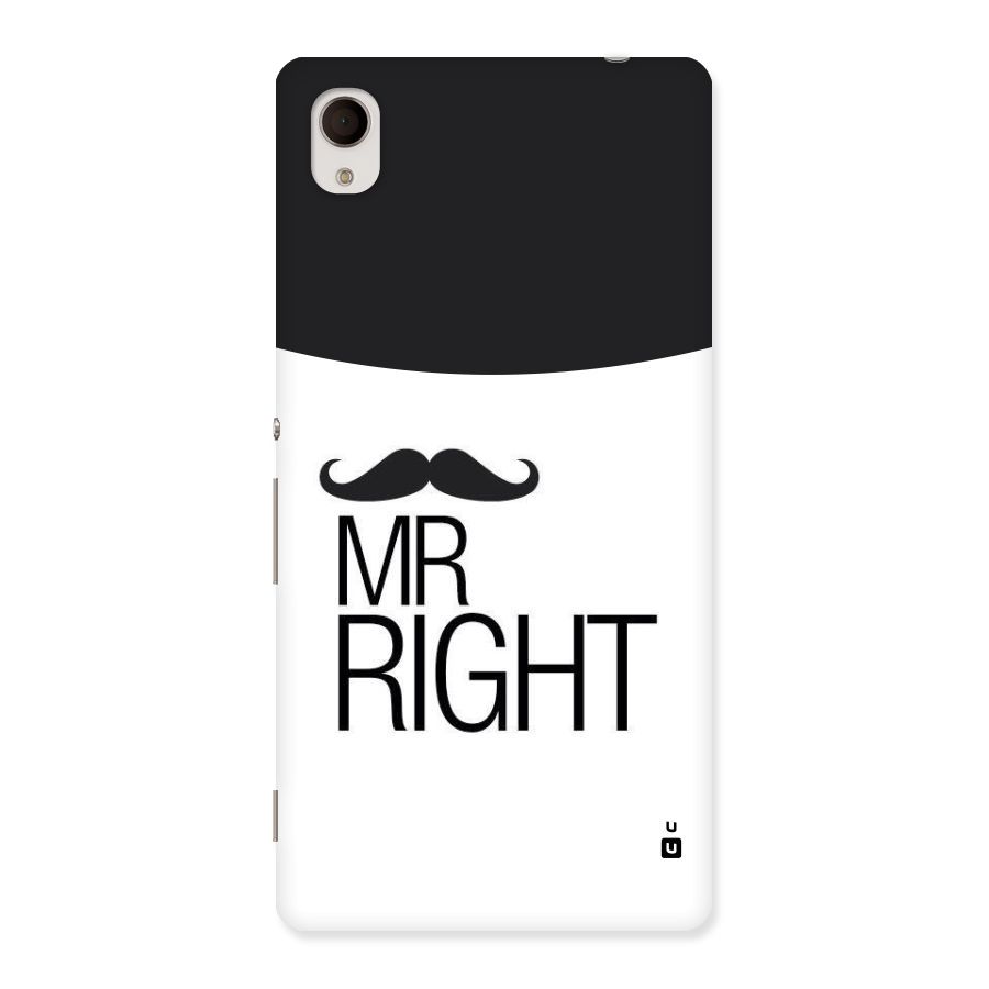 Mr. Right Moustache Back Case for Sony Xperia M4