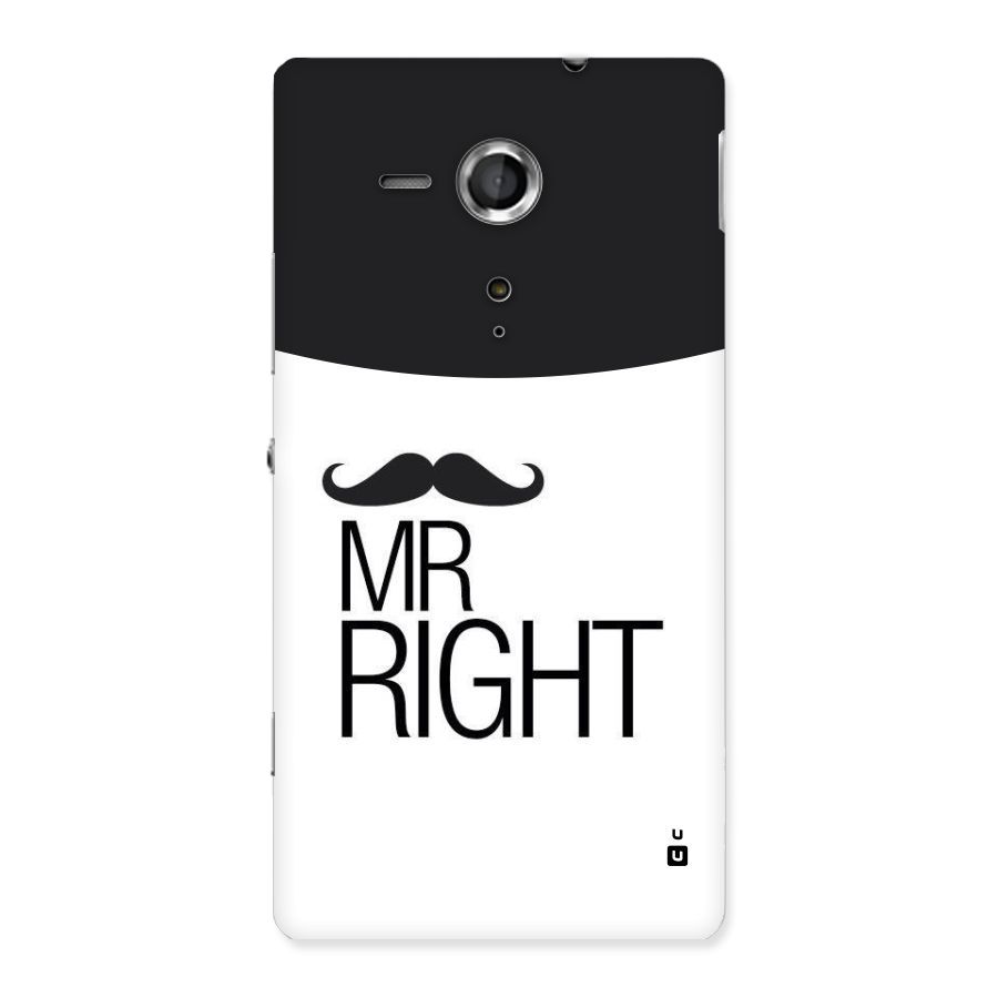 Mr. Right Moustache Back Case for Sony Xperia SP