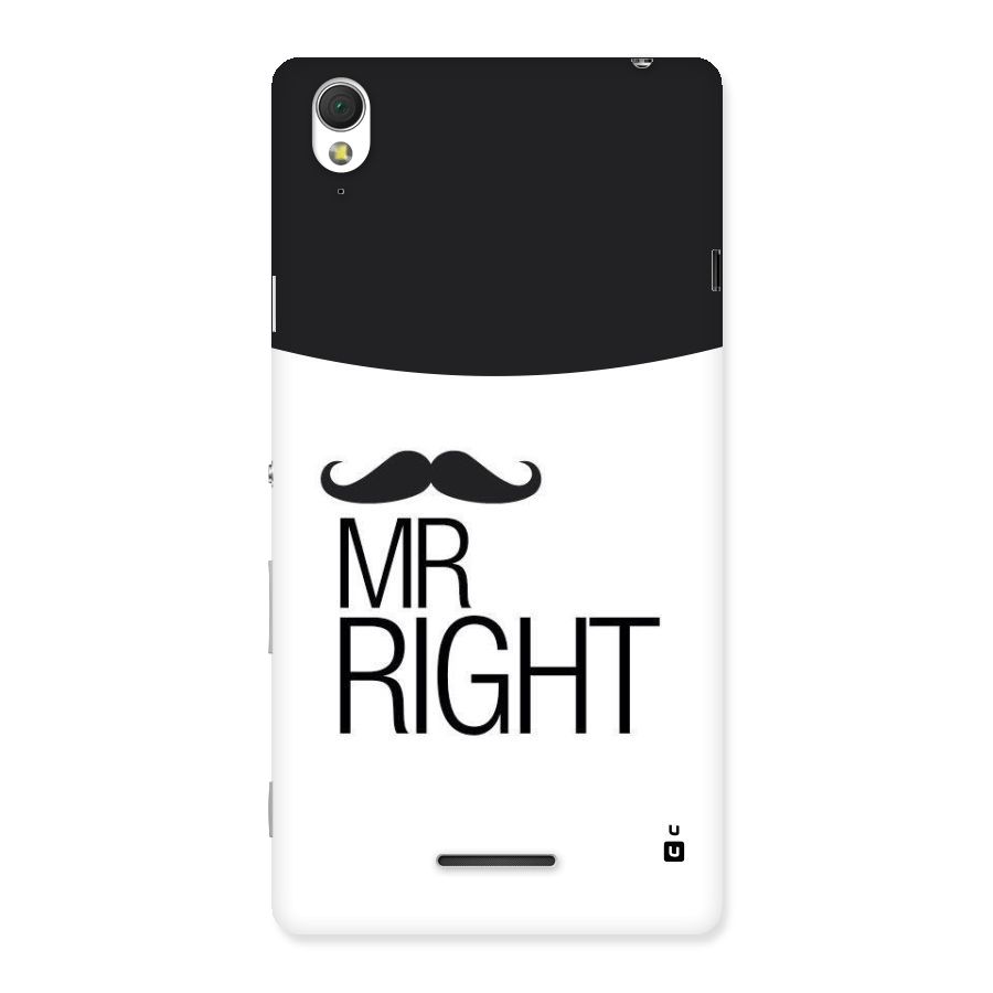Mr. Right Moustache Back Case for Sony Xperia T3
