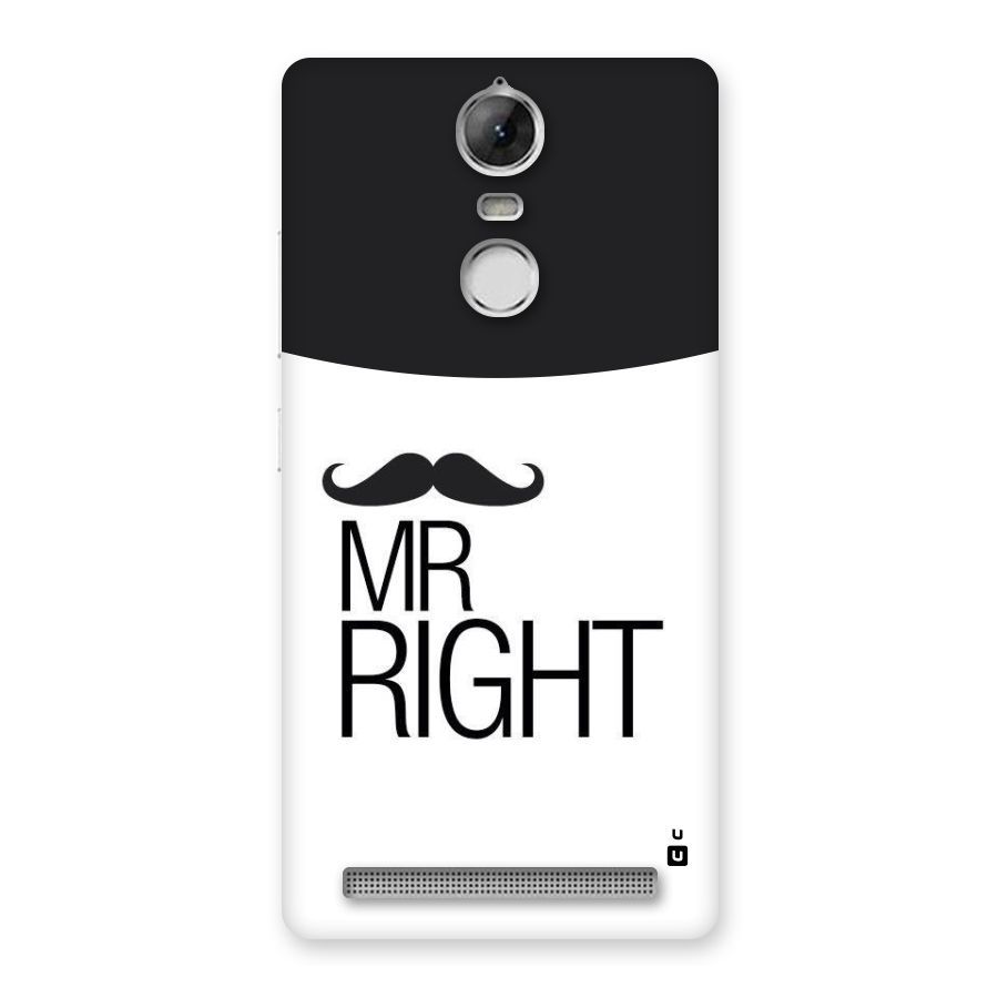 Mr. Right Moustache Back Case for Vibe K5 Note
