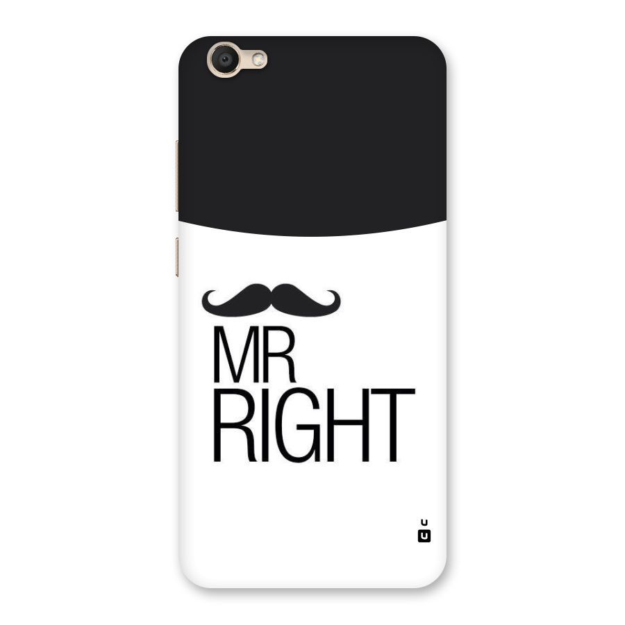 Mr. Right Moustache Back Case for Vivo V5