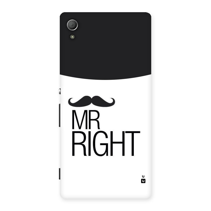 Mr. Right Moustache Back Case for Xperia Z4
