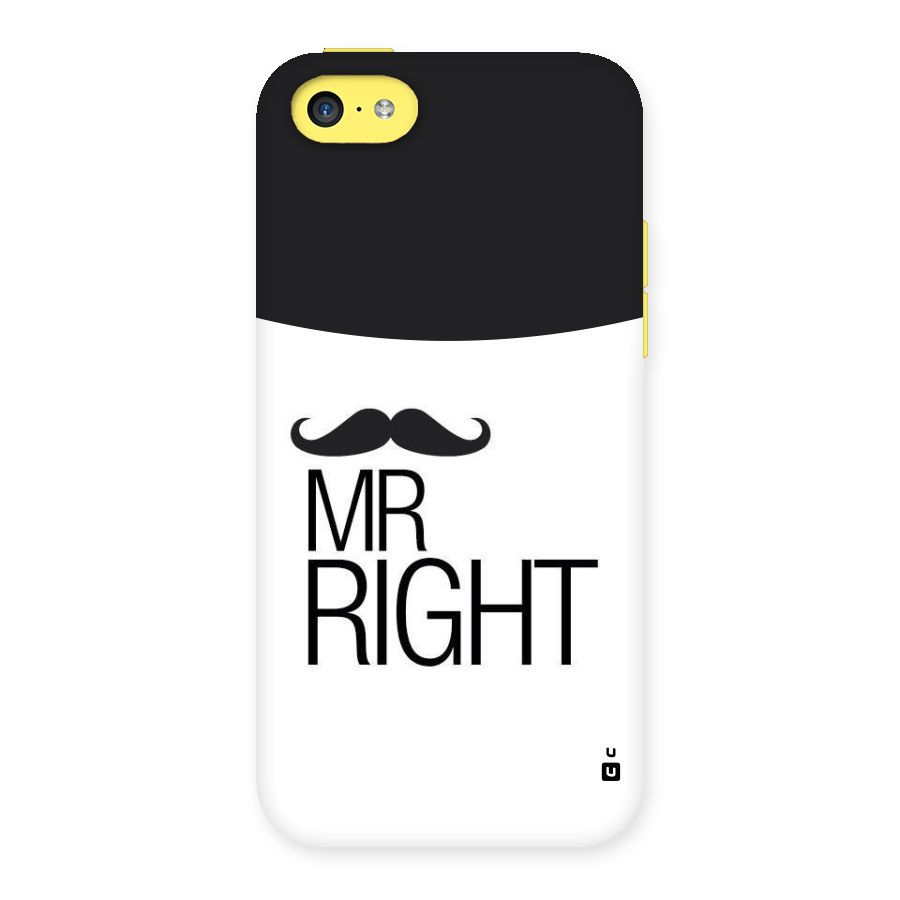 Mr. Right Moustache Back Case for iPhone 5C