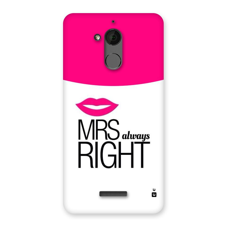 Mrs always right Back Case for Coolpad Note 5