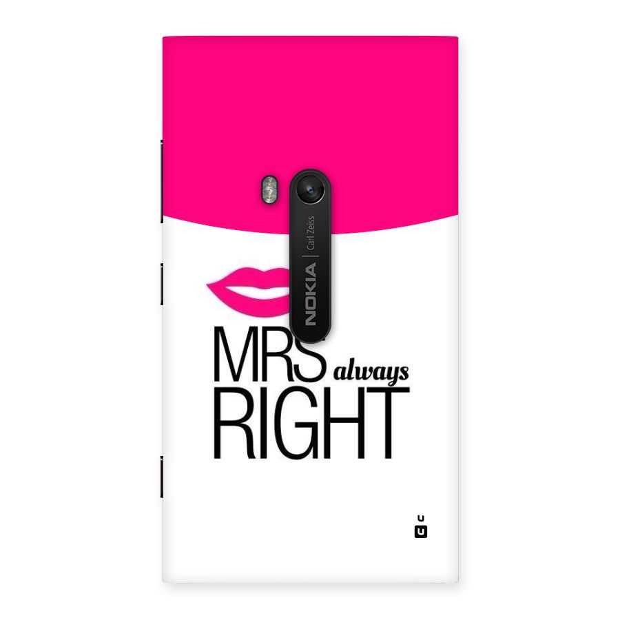 Mrs always right Back Case for Lumia 920