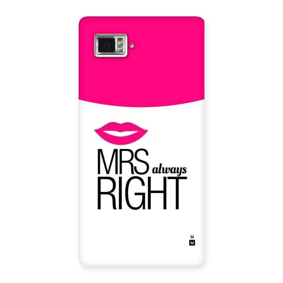 Mrs always right Back Case for Vibe Z2 Pro K920