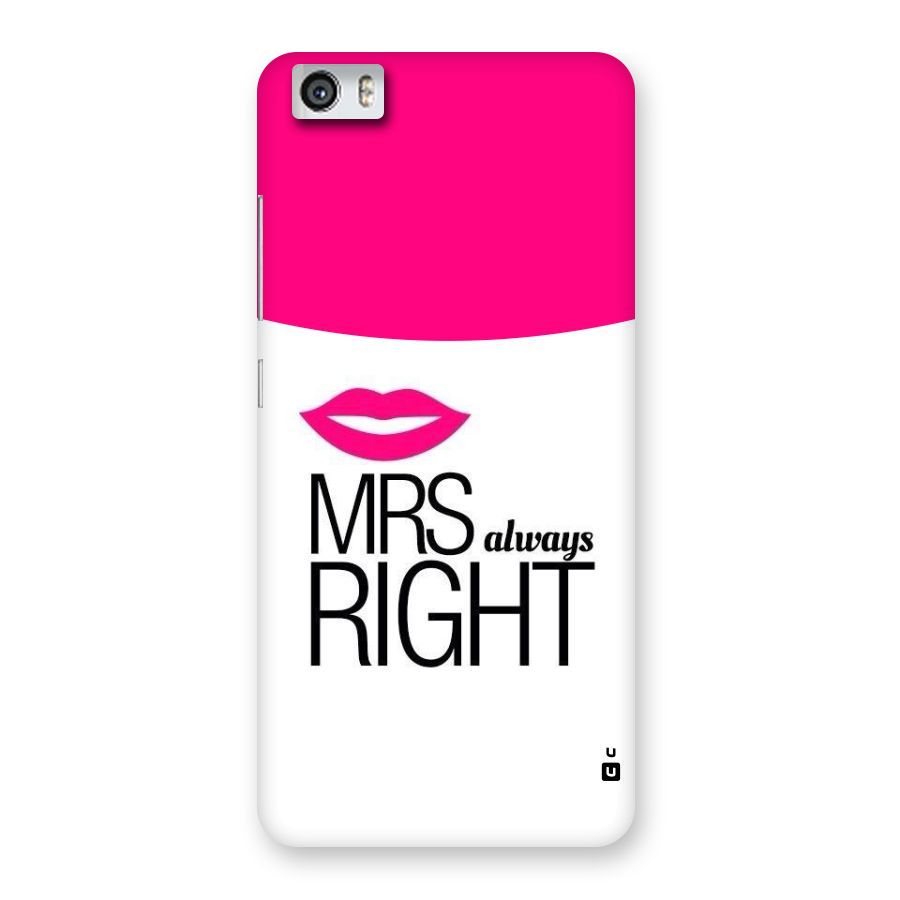 Mrs always right Back Case for Xiaomi Redmi Mi5