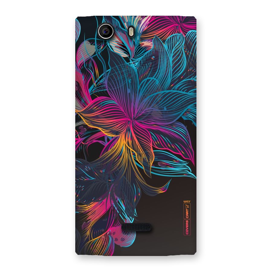 Multi-Colour Flowers Back Case for Canvas Nitro 2 E311