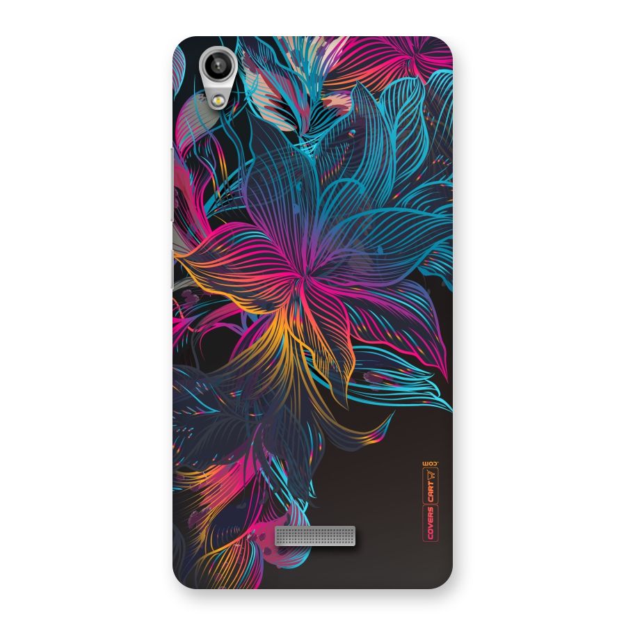 Multi-Colour Flowers Back Case for Lava-Pixel-V1