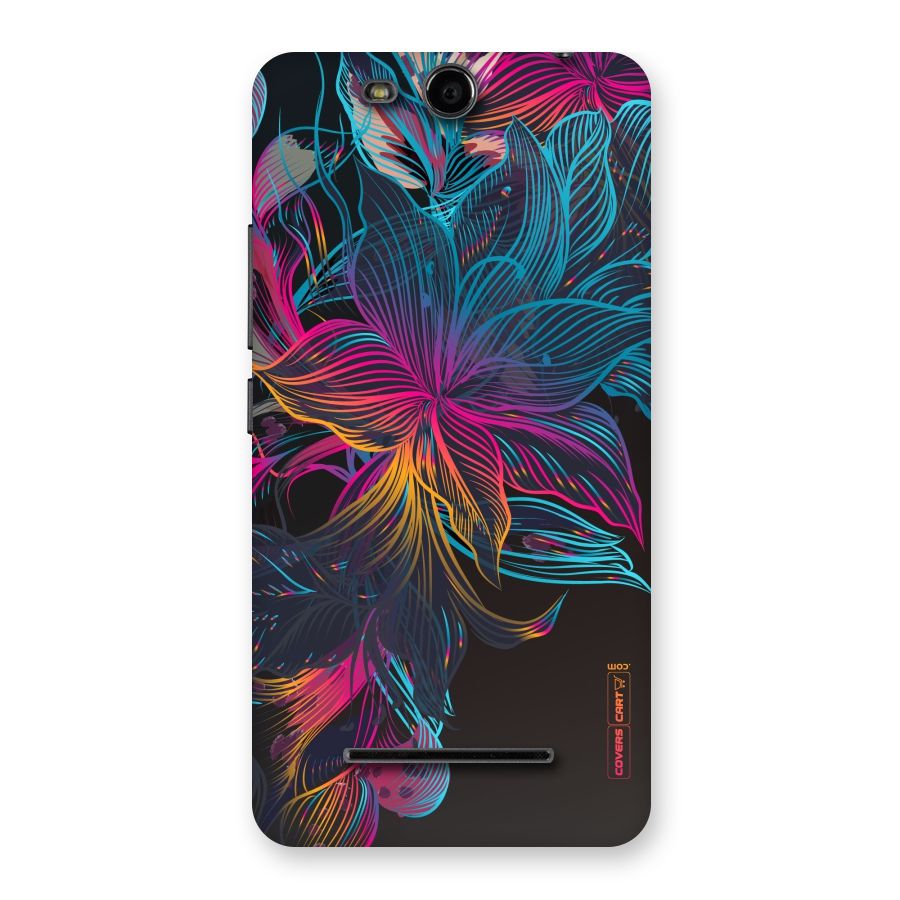Multi-Colour Flowers Back Case for Micromax Canvas Juice 3 Q392