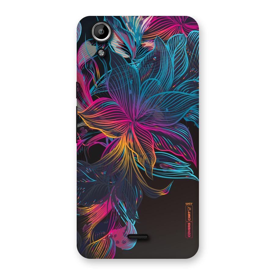 Multi-Colour Flowers Back Case for Micromax Canvas Selfie Lens Q345