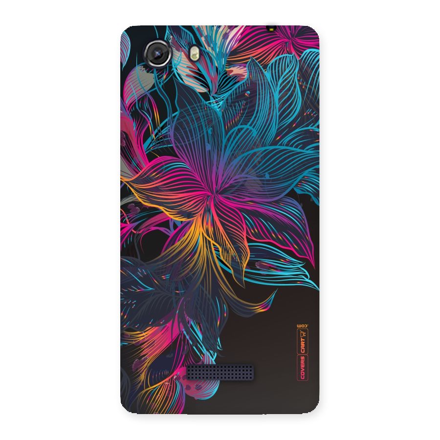 Multi-Colour Flowers Back Case for Micromax Unite 3