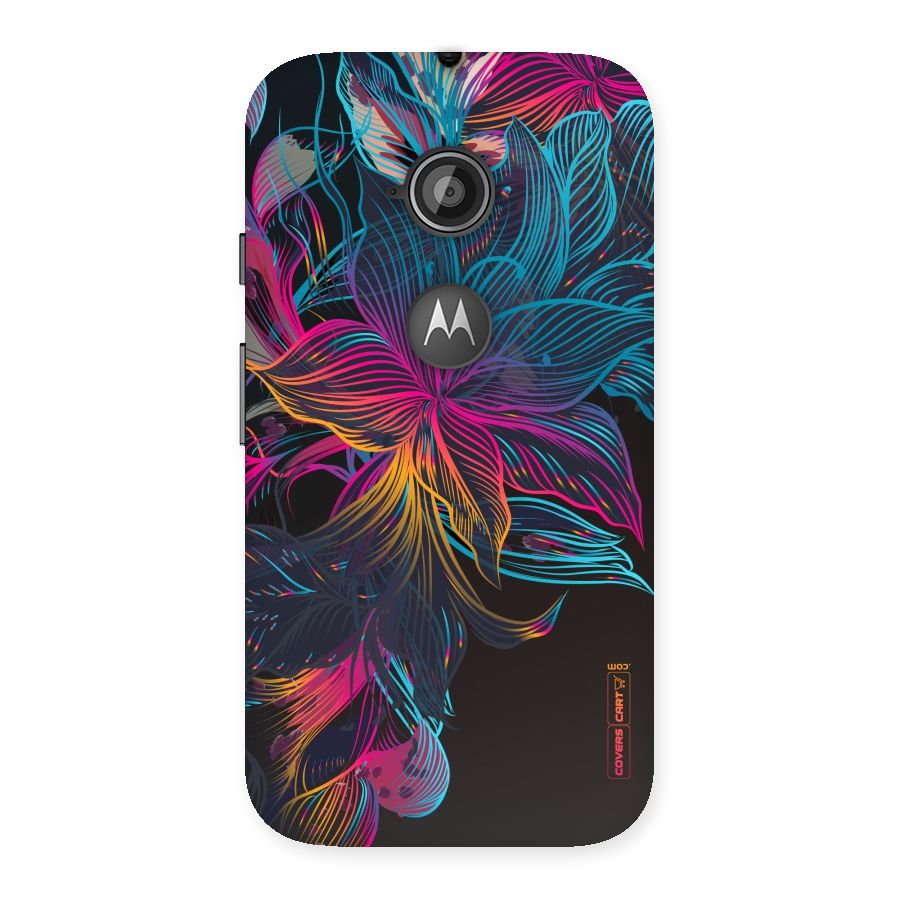 Multi-Colour Flowers Back Case for Moto E 2nd Gen