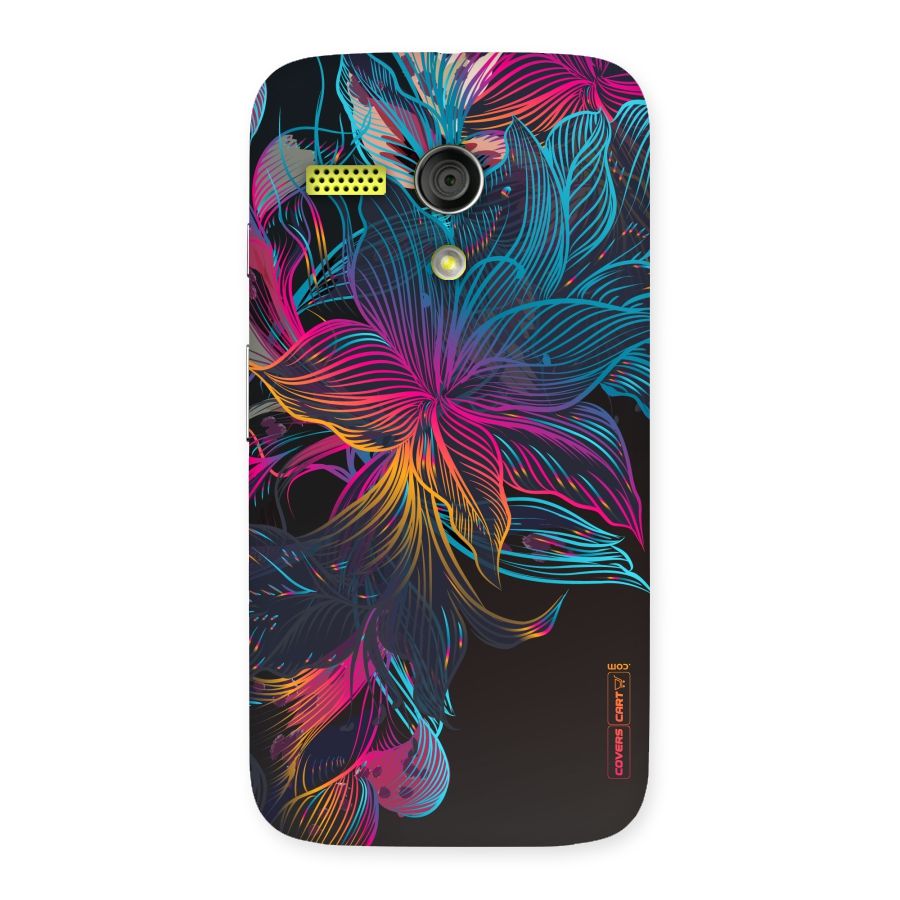 Multi-Colour Flowers Back Case for Moto G