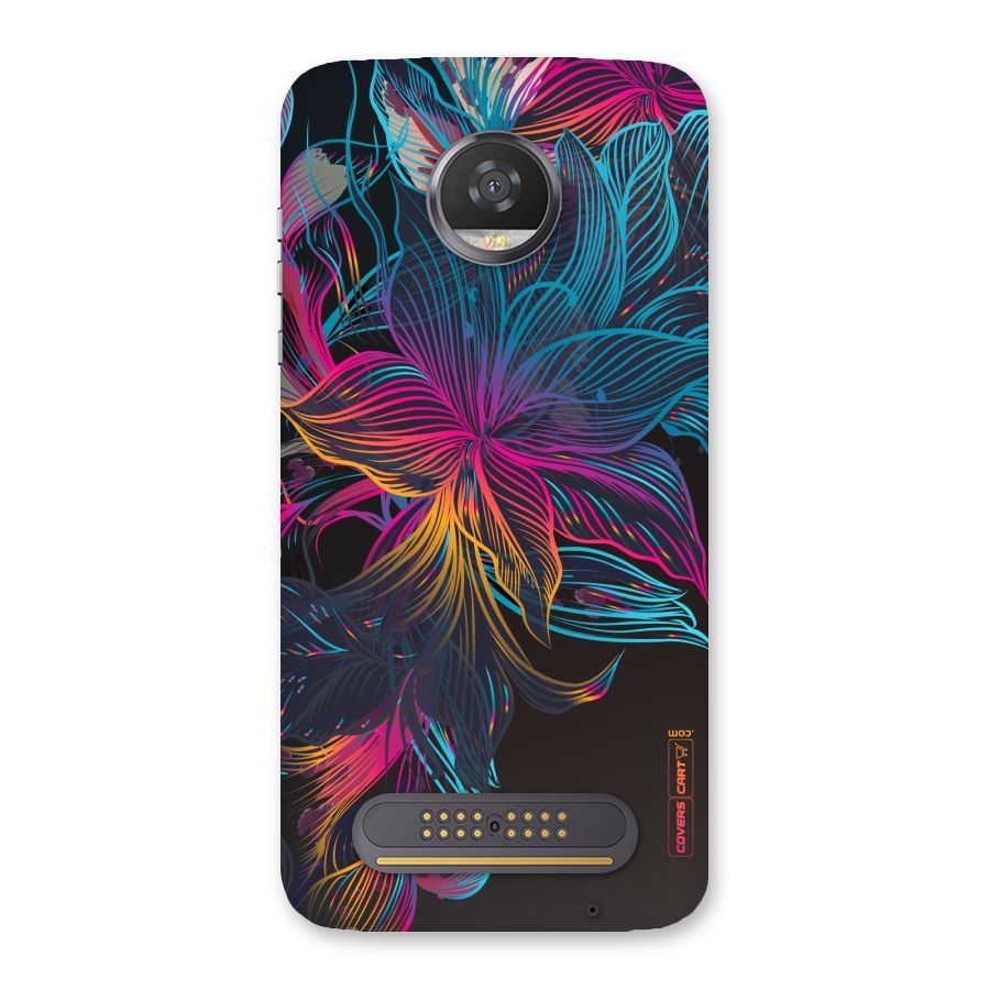 Multi-Colour Flowers Back Case for Moto Z2 Play