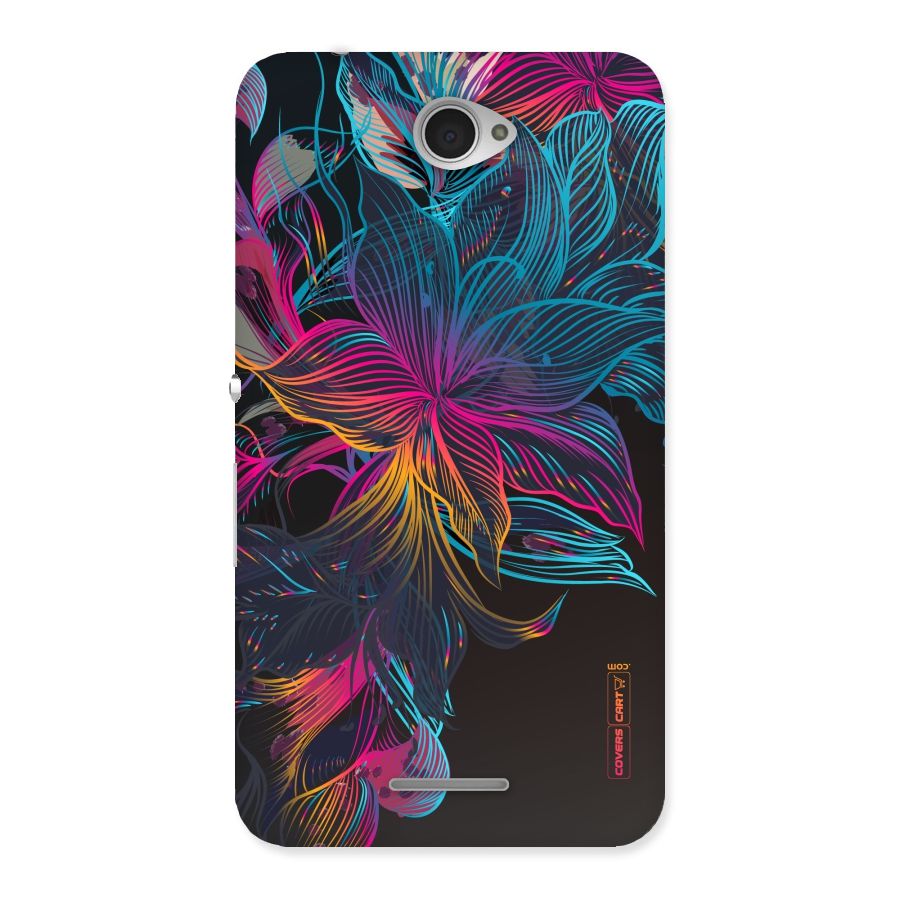 Multi-Colour Flowers Back Case for Sony Xperia E4
