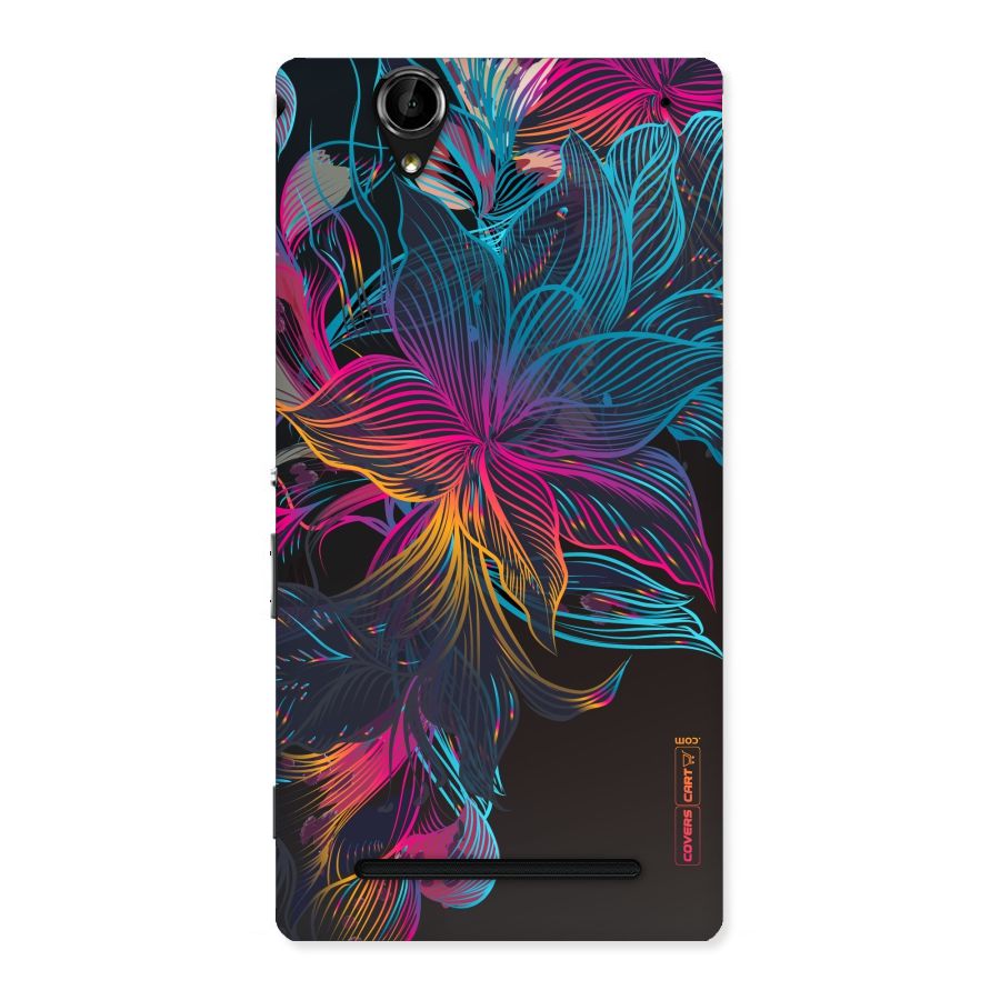 Multi-Colour Flowers Back Case for Sony Xperia T2