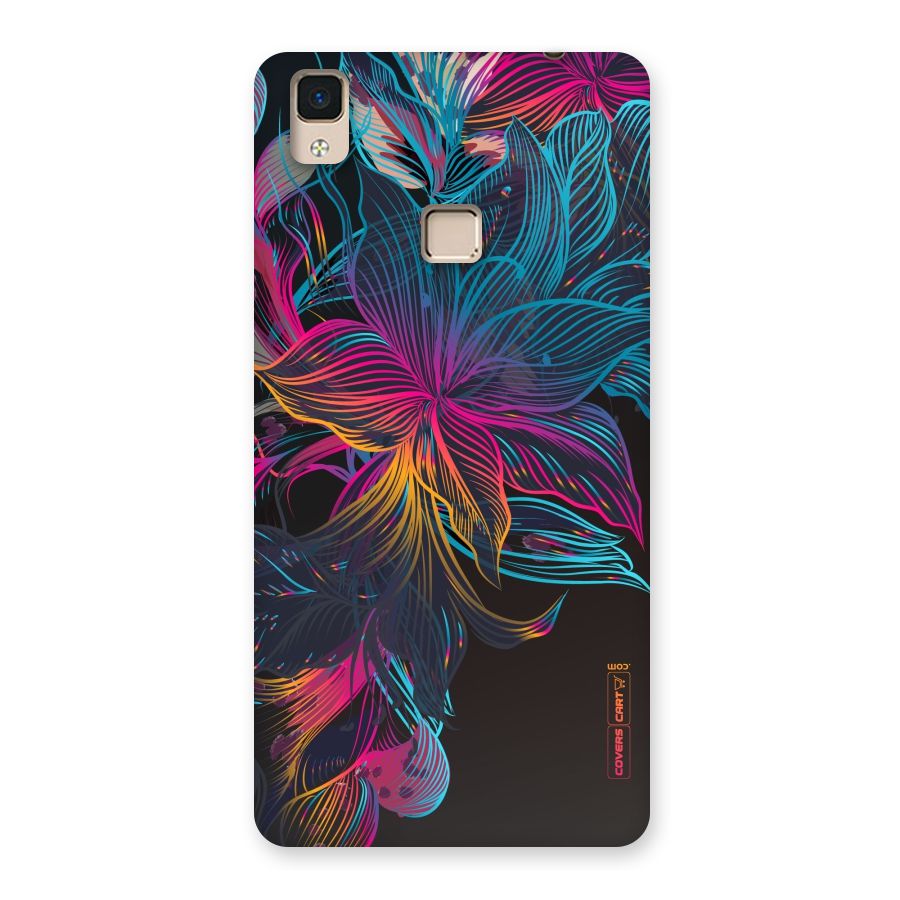 Multi-Colour Flowers Back Case for V3 Max