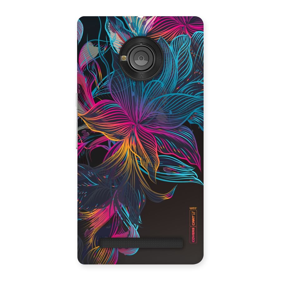 Multi-Colour Flowers Back Case for Yu Yunique