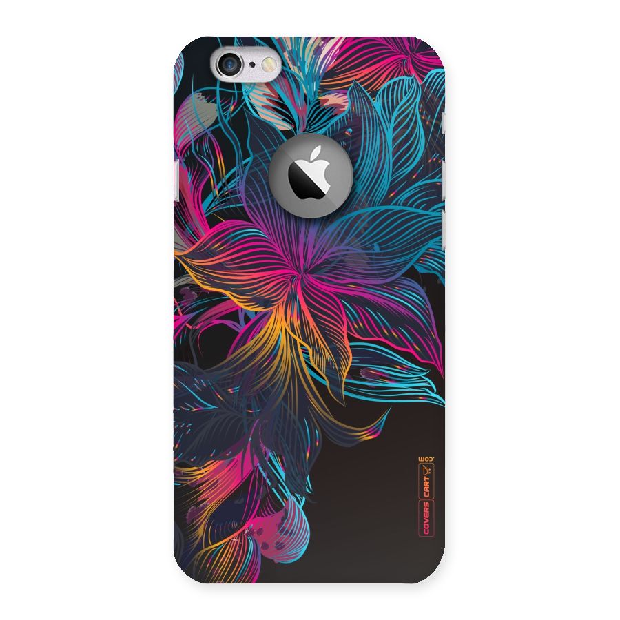 Multi-Colour Flowers Back Case for iPhone 6 Logo Cut