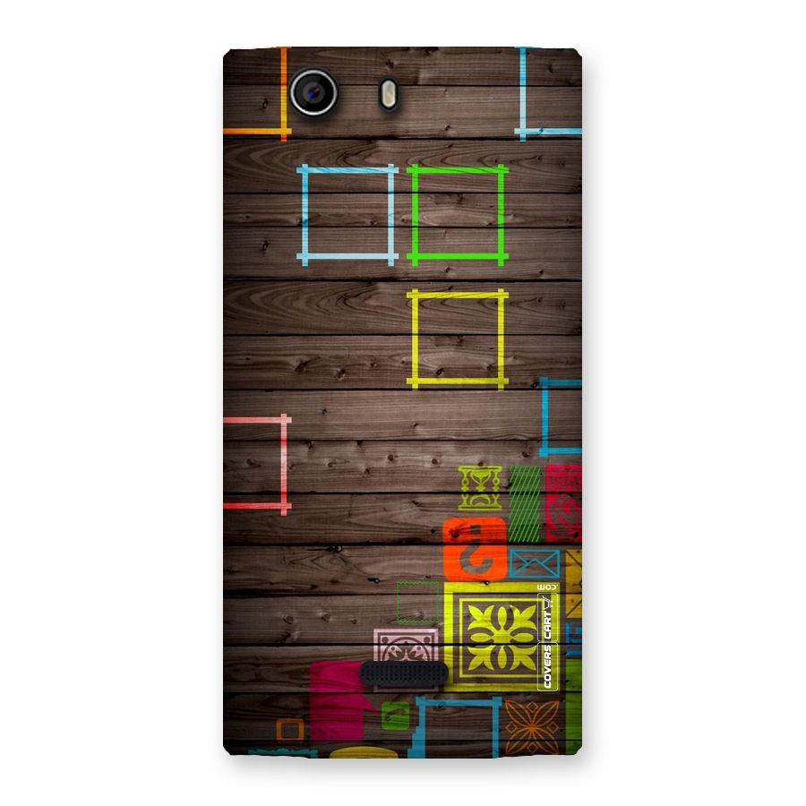 Multicolor Frame Design Back Case for Canvas Nitro 2 E311