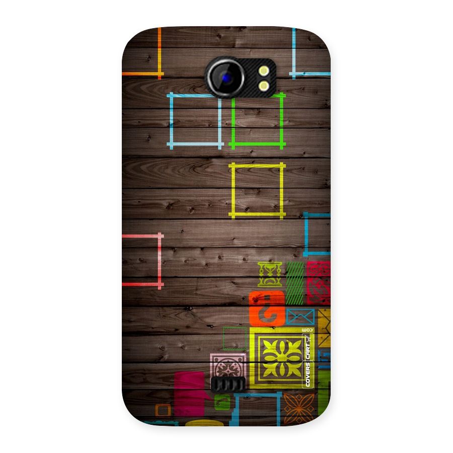 Multicolor Frame Design Back Case for Micromax Canvas 2 A110