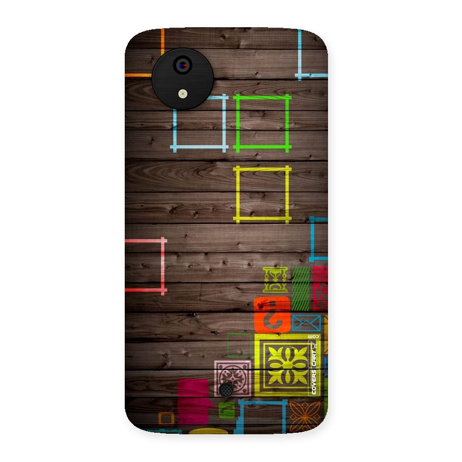 Multicolor Frame Design Back Case for Micromax Canvas A1