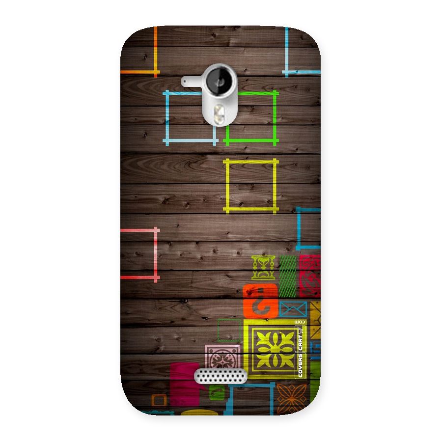 Multicolor Frame Design Back Case for Micromax Canvas HD A116