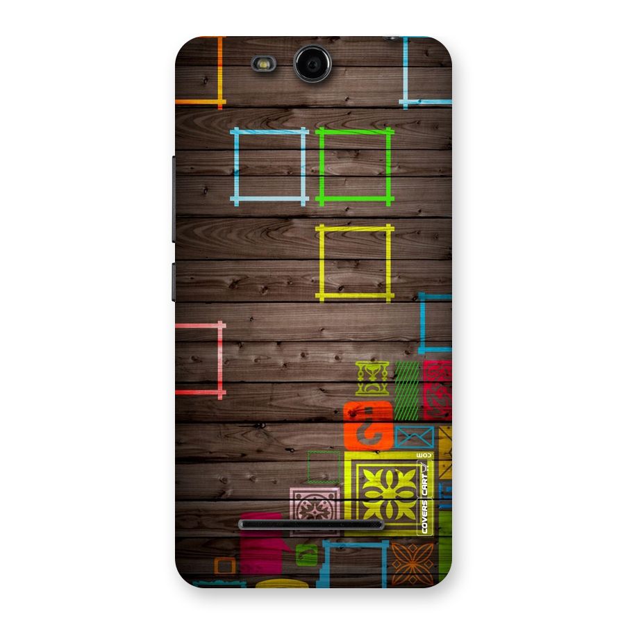 Multicolor Frame Design Back Case for Micromax Canvas Juice 3 Q392
