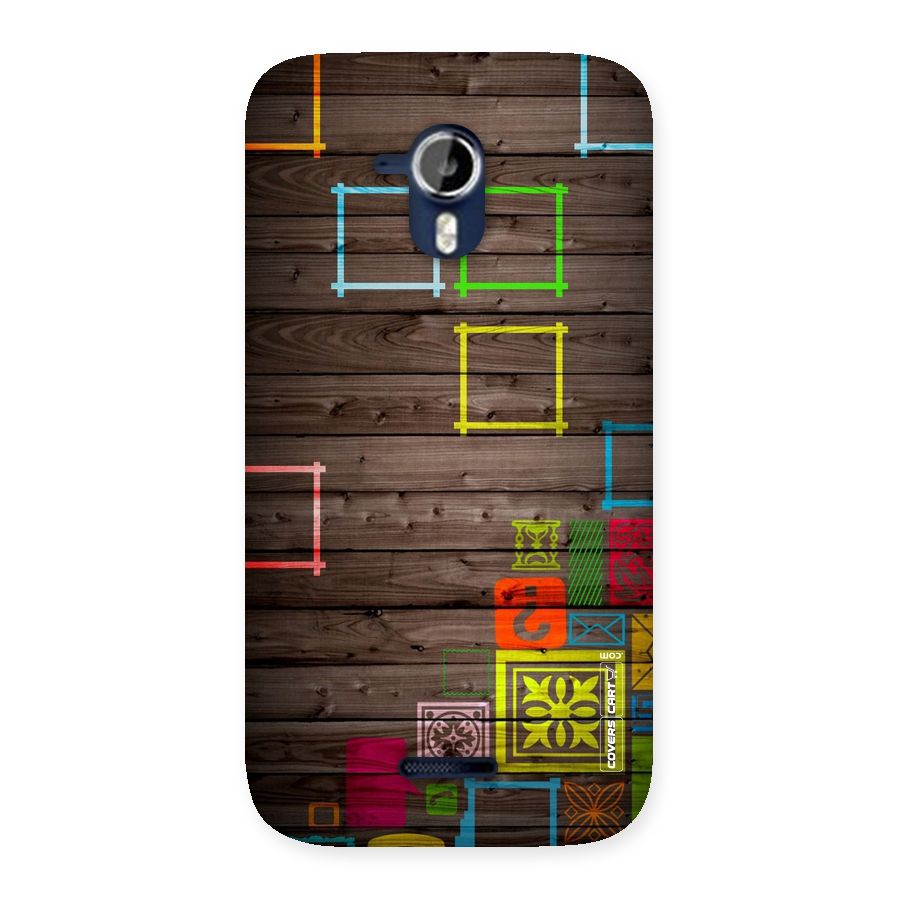 Multicolor Frame Design Back Case for Micromax Canvas Magnus A117