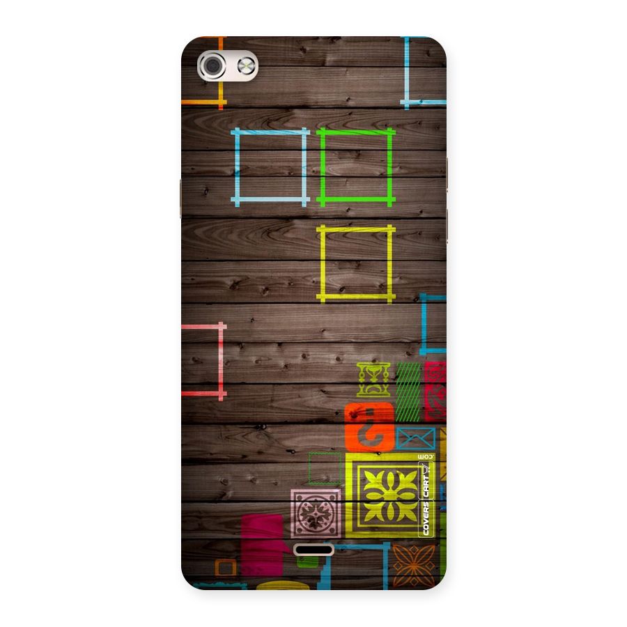 Multicolor Frame Design Back Case for Micromax Canvas Silver 5